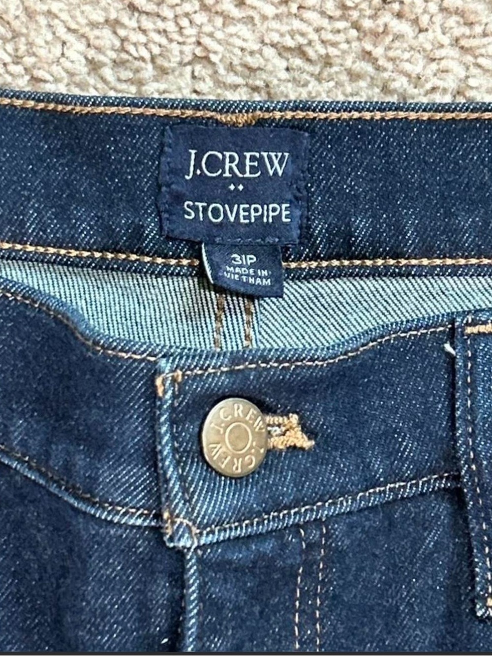 J.Crew High-Rise Stovepipe Jeans in Dark Wash - Size 31P (Petite) EXCELLENT - Picture 3 of 5